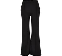 Urban Classics Pantaloni da donna Pantaloni da donna svasati con pin tuck Terry 4XL Nero