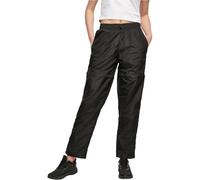 Urban Classics Pantaloni da Donna Shiny Crinkle in Nylon con Zip Tuta, Nero, S