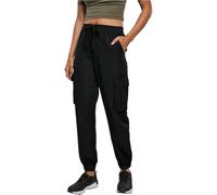 Urban Classics Tb3434-ladies Viscose Twill Cargo Pants Pantaloni Eleganti, Nero, M Donna