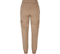 Urban Classics Pantaloni da jogging a vita alta da donna Cargo Comfort Soft taupe 3XL Grigio