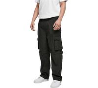 Urban Classics Pantaloni da Trasferta con Zip, Nero, M Uomo