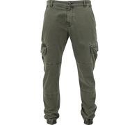 Urban Classics Pantaloni da Uomo Washed Cargo Twill Jogger Oliva W40