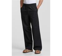 Urban Classics Pantaloni di lino Loose Cotton TB6620 S Nero