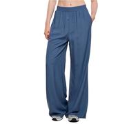 Urban Classics Pantaloni da Donna in Viscosa Blu Vintage 5XL