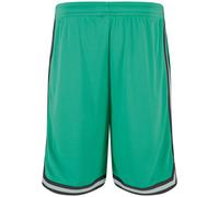 Urban Classics Stripes Mesh Shorts Pantaloncini, Ferngreen/Black/White, L Uomo