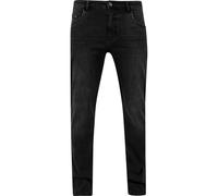 Urban Classics Pantaloni in Denim Elasticizzati Jeans, Nero Washed, 38 Uomo