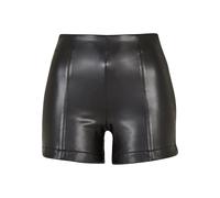 Urban Classics Ladies Synthetic Leather Shorts, Pantaloncini, Donna, Nero (Black), 5XL
