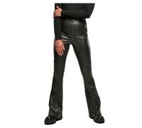 Pantaloni a zampa di elefante in ecopelle da donna Urban Classics Noir XL