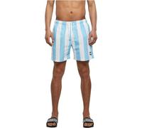 Urban Classics Pattern Swim Shorts Bermuda, Balticbluebarstripe, XXXXL Uomo