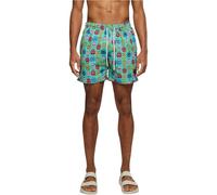 Urban Classics Pantaloncini da bagno turchese / colori misti, Taglia L