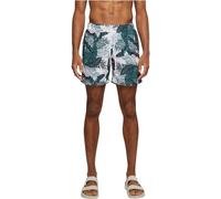 Urban Classics Pantaloncini da bagno con motivo Foglie di palma S Multicolore