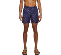 Urban Classics Pattern Swim Shorts Palm Uomo Bermuda Nero/Oliva L Multicolore