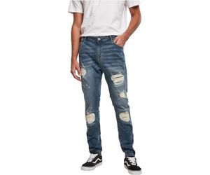 Urban Classics Pesante Destroyed Slim Fit Pantaloni Jeans Used Look Denim