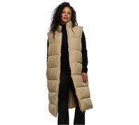 Urban Classics Piumino Lungo Donna Mantello Imbottito Con Zip Smanicato