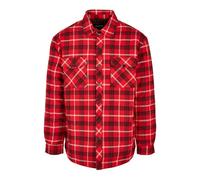 Urban Classics Plaid Quilted Shirt Jacket Red/black Taglia: S | Giacche militari Outlet | Unisex | Rosso