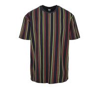 Urban Classics Printed Oversized Retro Stripe Tee, T-shirt Uomo, Blu (Blu Navy/Burnedred), S
