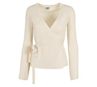 Urban Classics Cardigan da donna Cardigan da donna a coste Knit Cardigan avvolto Whitesand XL Beige