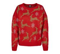 Urban Classics Pullover marrone chiaro / rosso / bianco Donna Urban Classics M marrone chiaro / rosso / bianco