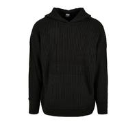 Urban Classics Felpa con cappuccio in maglia, Nero, XL Uomo