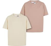Urban Classics Ragazze Ragazze Oversized Boyfriend Tee 2-Pack UCK3634 134/140 Beige