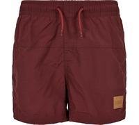 Urban Classics Ragazzi Boys Pantaloncini da bagno a blocchi Cherry 146/152 Rosso