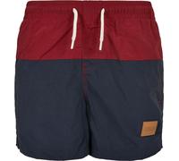 Urban Classics Ragazzi Boys Pantaloncini da bagno a blocchi Navy/Burgundy 110/116 Blu