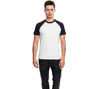 Urban Classics Raglan Contrast Tee, Maglietta Uomo, Bianco/Nero, S