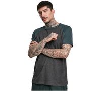 Urban Classics Raglan Contrast Tee, Maglietta Uomo, Multicolore (Charcoal/Bottle Green 02251), 3XL