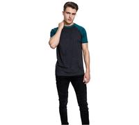 Urban Classics Maglietta Raglan Contrast Tee Charcoal/Teal XL Grigio