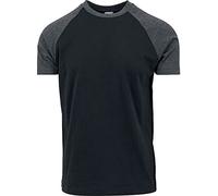 Urban Classics Raglan Contrast Tee, Maglietta Uomo, Nero/Grigio (Carbone), M