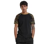 Urban Classics Raglan Contrast Tee, Maglietta Uomo, Nero/Woodcamo, XXL
