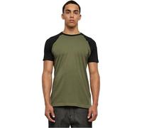 Urban Classics Raglan Contrast Tee, Maglietta Uomo, Verde/Nero (Olive/Black 00595), M