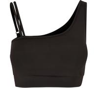 Urban Classics Reggiseno asimmetrico riciclato per donnamet S Nero