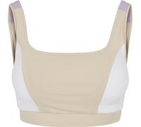 Urban Classics Reggiseno donna Colour Block Softseagrass/White/Lilac M Verde