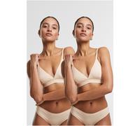 Urban Classics Reggiseno donna con ferretto Reggiseno donna basic non imbottito confezione da 2 pezzi TB7655A S Multicolore