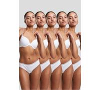 Urban Classics Reggiseno donna wit Ferretto Donna Basic Cotton Brasiliano in pizzo 5 pezzi TB7660C M Bianco