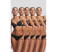 Urban Classics Reggiseno donna wit Ferretto Donna Basic Cotton Brasiliano in pizzo 5 pezzi TB7660C XL Nero