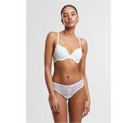 Urban Classics Reggiseno donna wit Reggiseno imbottito con ferretto donna with pizzo sulla schiena TB7848 85B Bianco