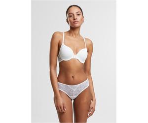 Urban Classics Reggiseno donna wit Reggiseno imbottito con ferretto donna with pizzo sulla schiena TB7848 80C Bianco