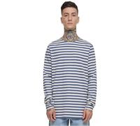 Urban Classics Regular Stripe LS T-Shirt, Bianco Sabbia/Blu Vintage, L Uomo
