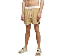 Urban Classics Retro Swim Shorts Costume da Bagno, Bianco/Beige Union, S Uomo
