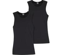 Urban Classics Ribbed Undershirt 2-Pack Uomo Canotta Nero M 100% Cotone Regular