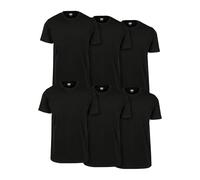 URBAN CLASSICS Set 6 Magliette Uomo a Maniche Corte, Magliette Basic in Cotone, Set Colori nero/nero/nero/nero/nero/nero, Taglia 5XL