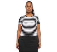 Urban Classics Tb6825-ladies Short Striped Tee T-Shirt, Bianco, M Donna