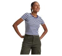 Urban Classics Tb6825-ladies Short Striped Tee T-Shirt, Bianco/Blu Scuro, XL Donna