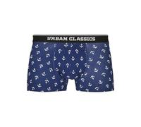 Urban Classics Shorts 5-Pack Boxer a Pantaloncino, Anchor AOP+Blk+Blk+cha+cha, XL (Pacco da 5) Uomo