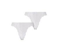 Urban Classics Ladies Ladies Allover Lace Tanga 2-Pack TB7847A S Bianco