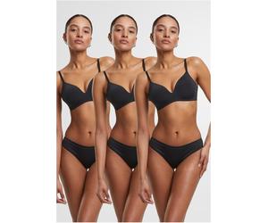 Urban Classics Slip Donna Donna Bonded Brasiliano 3-Pack TB7662B S Nero
