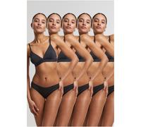 Urban Classics Slip donna in fibra naturale 5 pezzi TB7846C S Nero