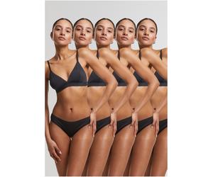 Urban Classics Slip donna in fibra naturale 5 pezzi TB7846C S Nero